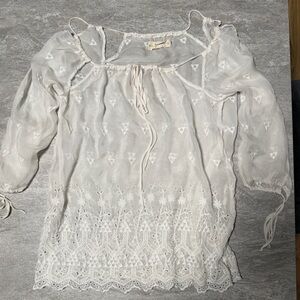 Johnny Was 4 Love and Liberty 100% silk blouse